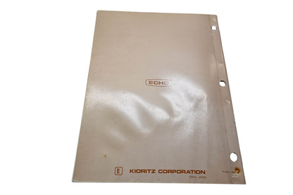 Kioritz Corporation 401-09 Echo Chain Saw Service Manual CS-60S