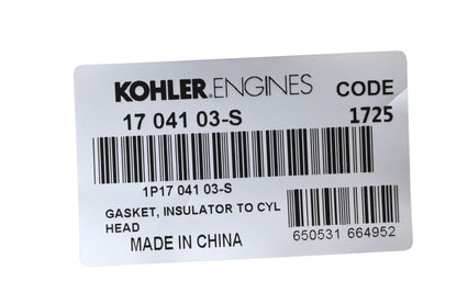 Kohler 17 041 03-S Gasket Kit NOS