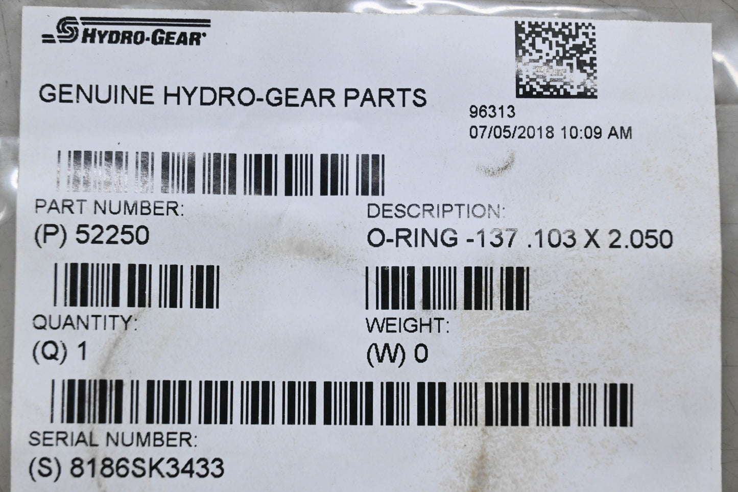 Hydro-Gear 52250 O-Ring NOS