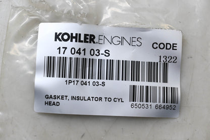 Kohler 17 041 03-S Gaskets Qty 2 NOS
