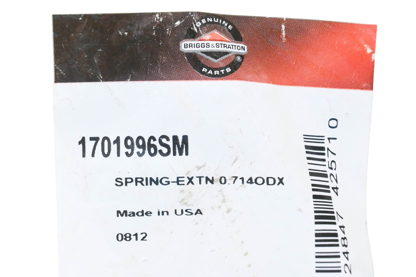 New OEM Briggs & Stratton 1701996SM Extension Spring NOS
