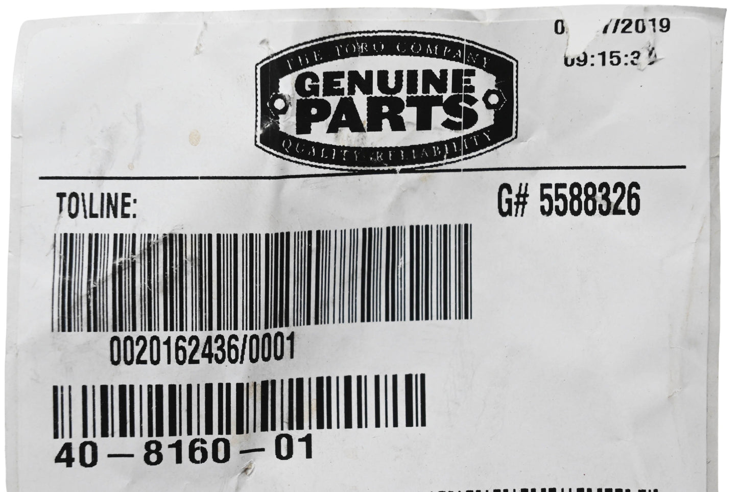 Toro 40-8160-01 Skid NOS