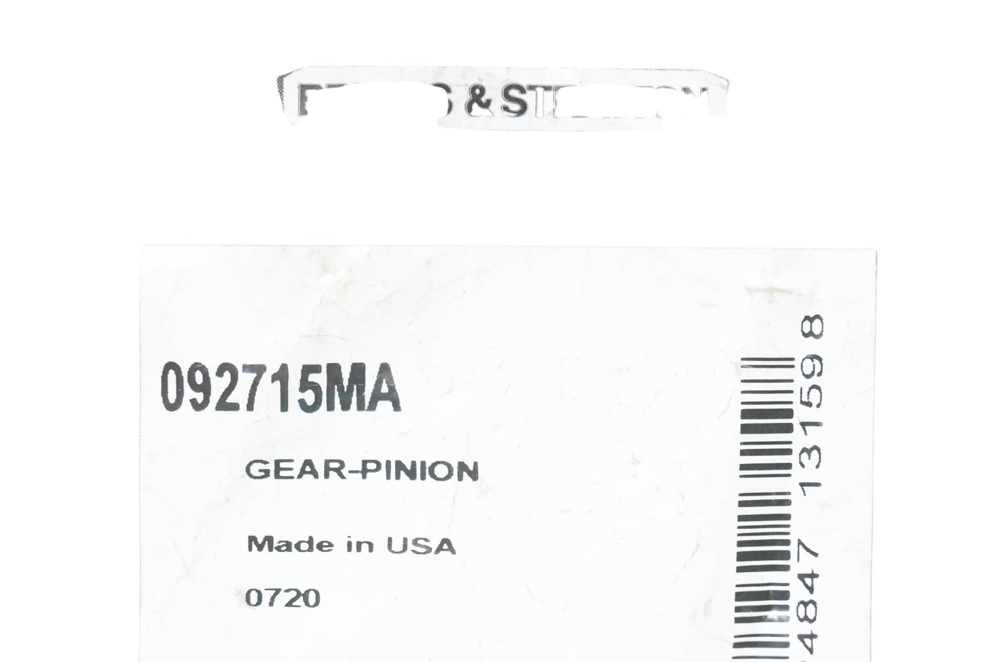New OEM Briggs & Stratton 092715MA Pinion Gear NOS