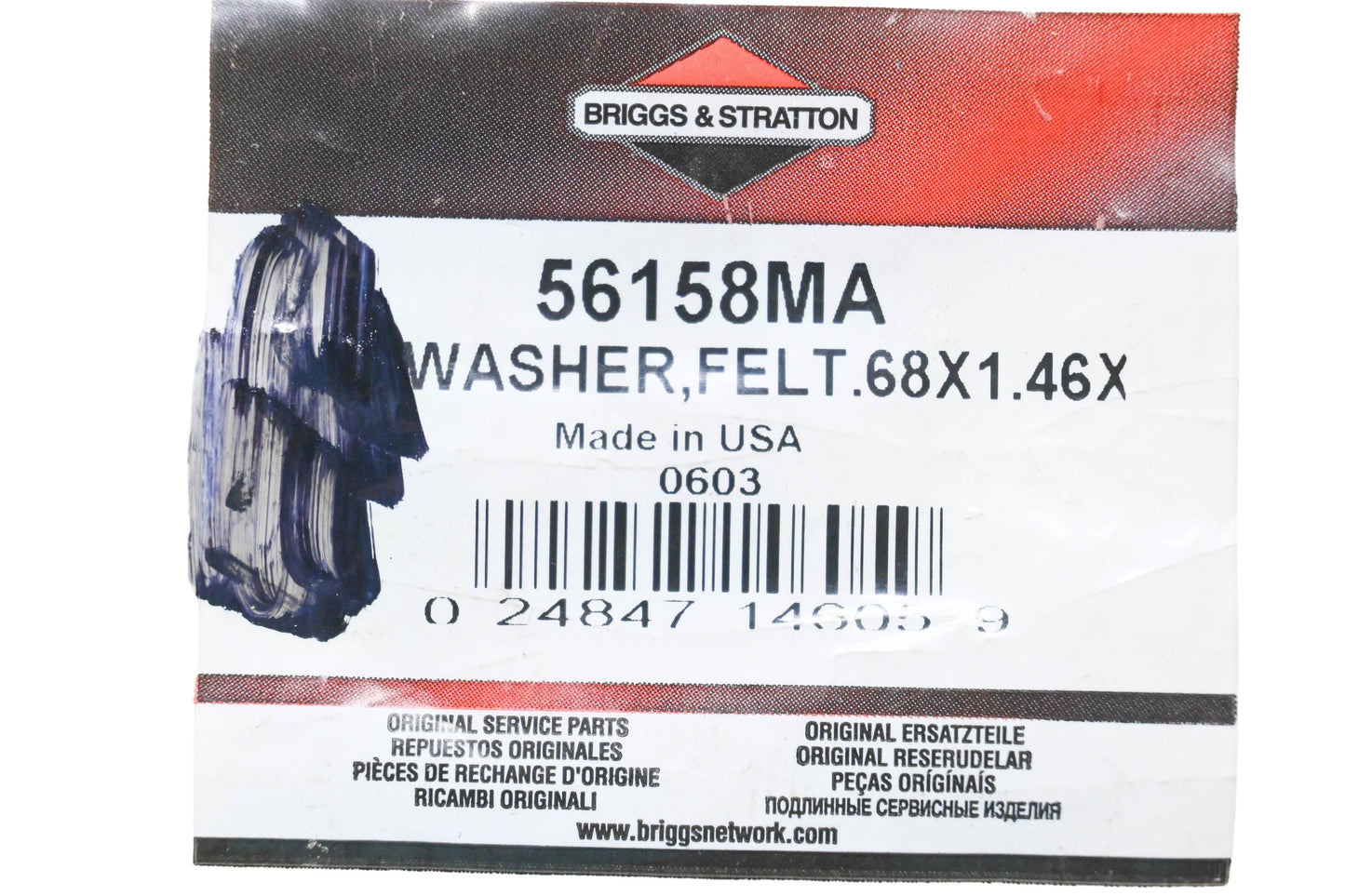New OEM Briggs & Stratton 56158MA Felt Washer NOS