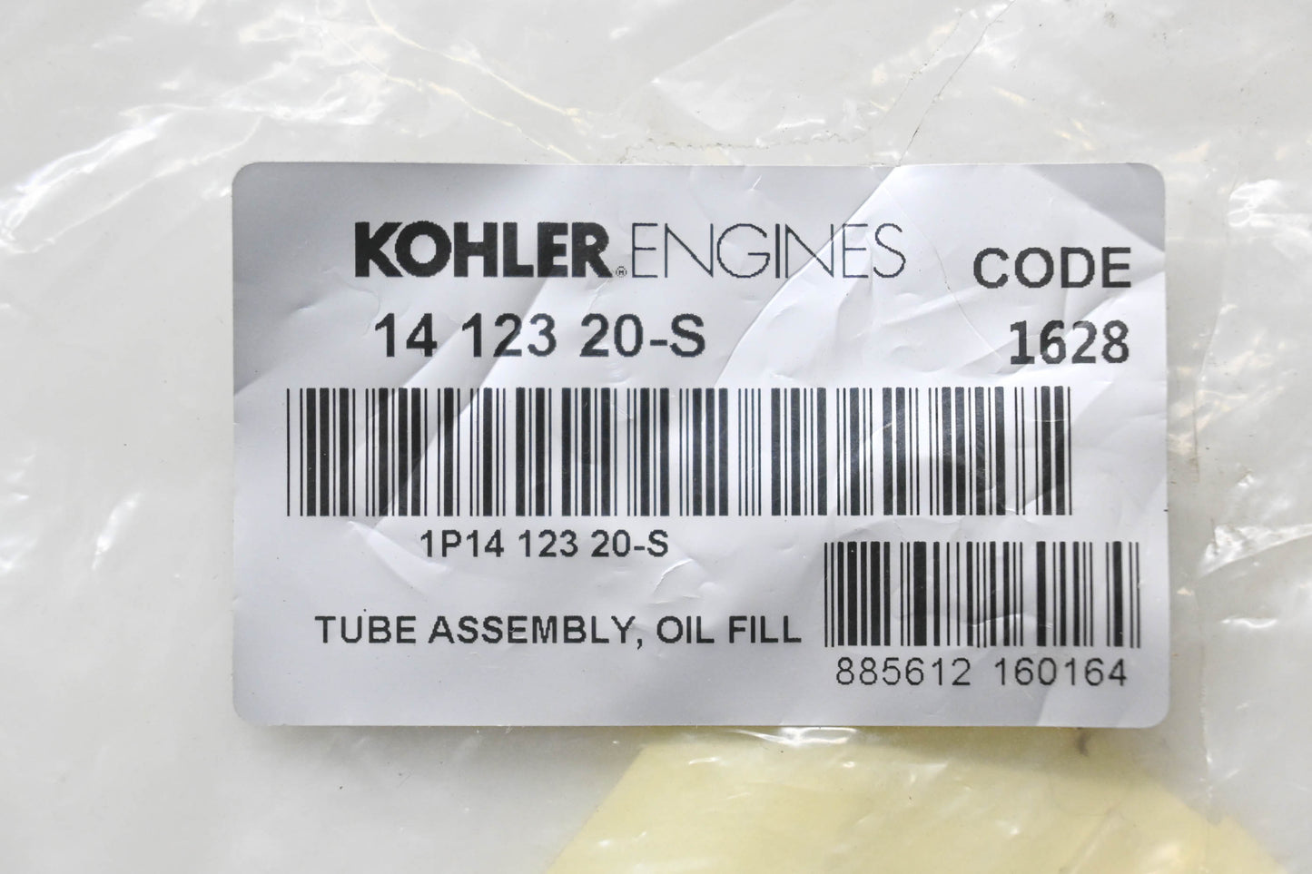 Kohler 14 123 20-S Oil Fill Tube Assembly NOS