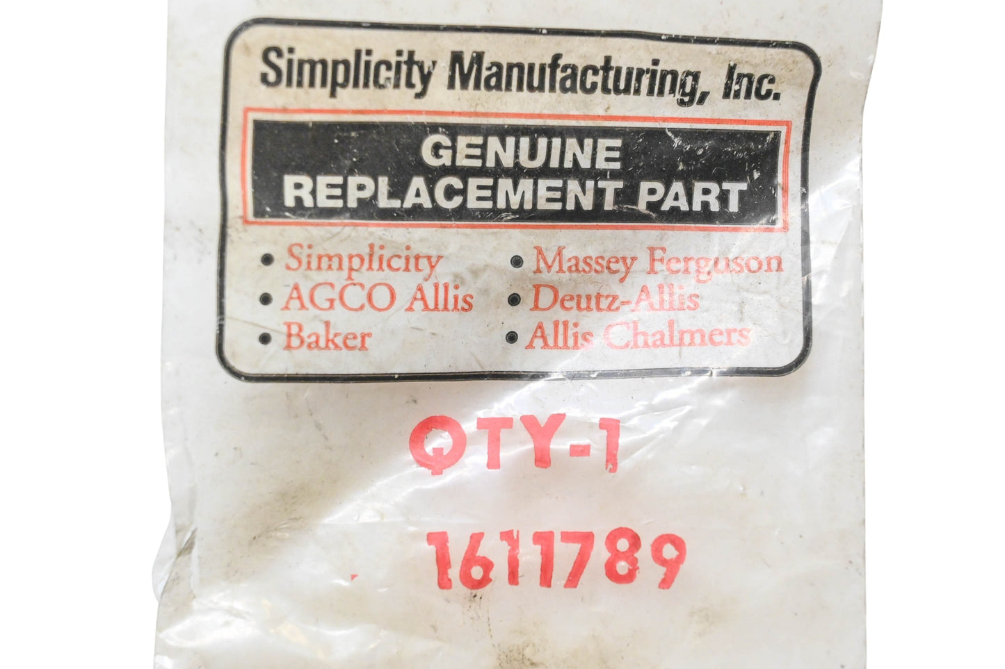 Simplicity 1611789 Oil Seal NOS