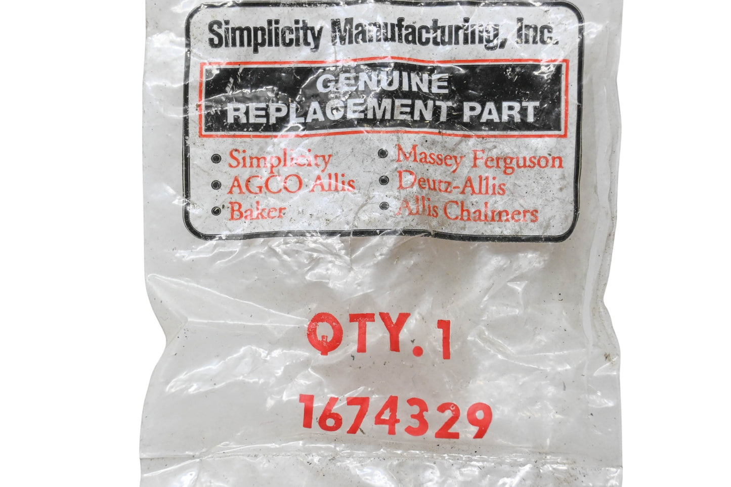 Simplicity 1674329 Chute Sprocket 9T NOS
