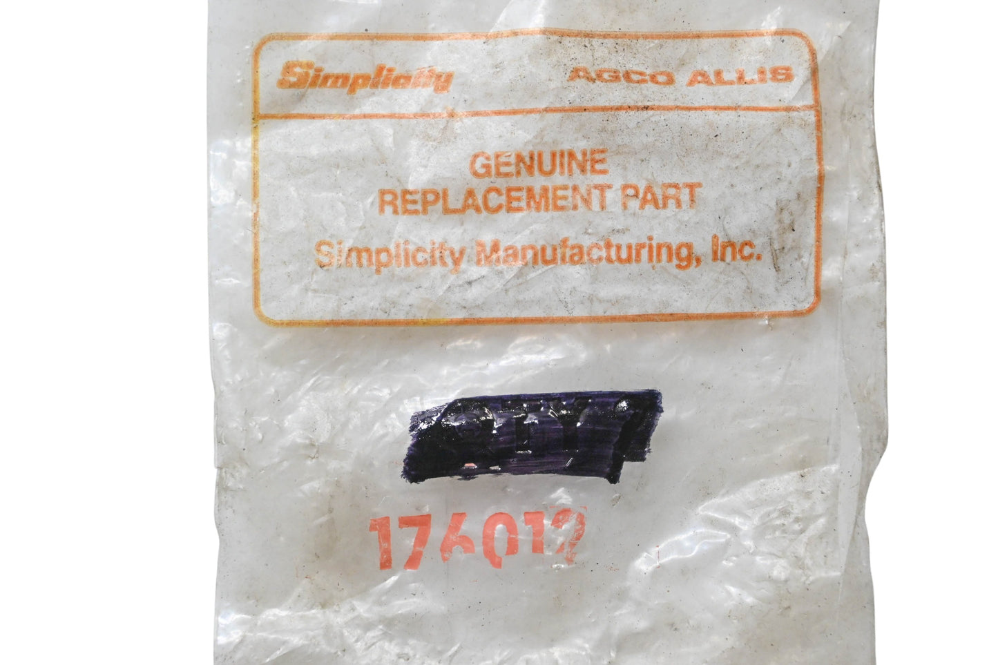 Simplicity 176012 Retainer Pin NOS
