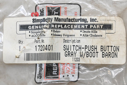 Simplicity 1720401 Push Button Switch NOS