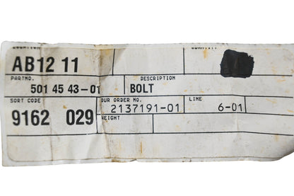 New OEM Husqvarna 501 45 43-01, 501454301 Bolt NOS