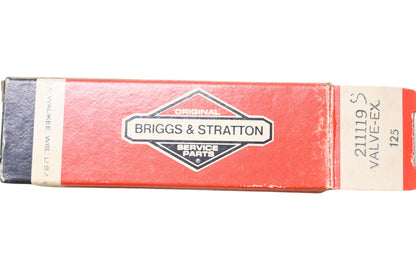 New OEM Briggs & Stratton 211119 Exhaust Valve NOS