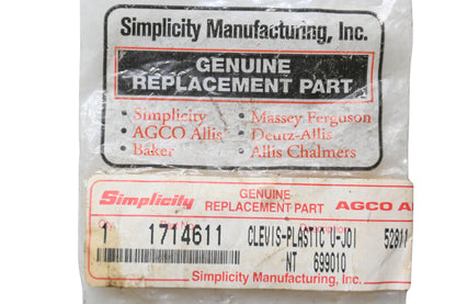 Simplicity 1714611 Plastic U Joint NOS