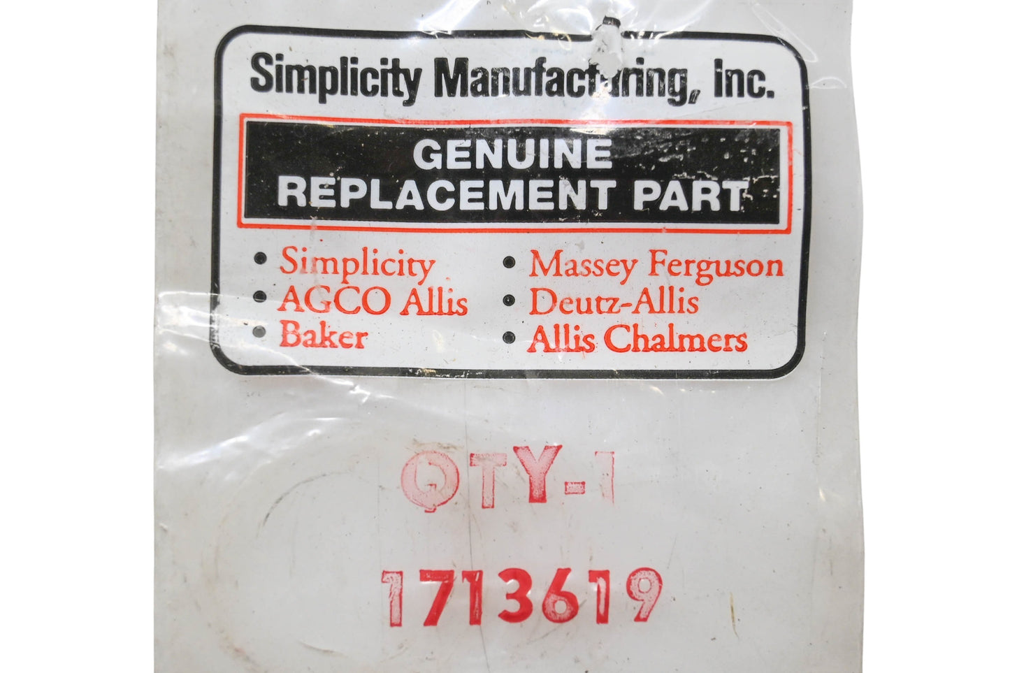 Simplicity 1713619 Washer Cup NOS