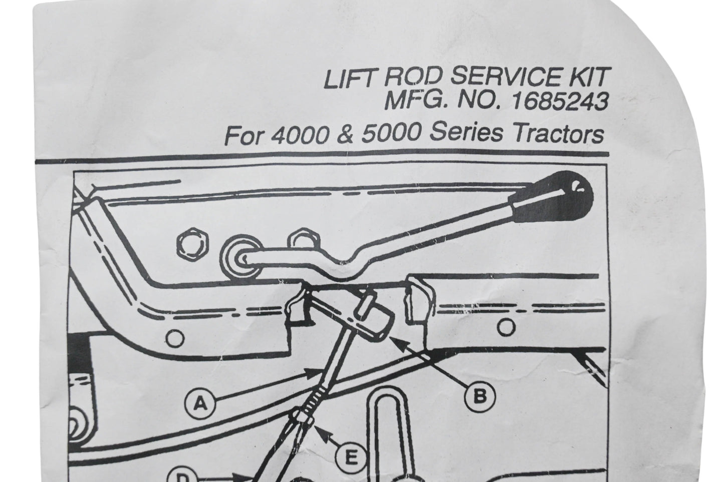 Simplicity 1685243 Lift Rod Service Kit NOS