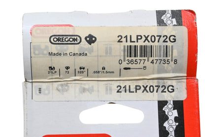 Oregon 21LPX072G Saw Chain 72 Link 3/8" Pitch .058" Gauge NOS