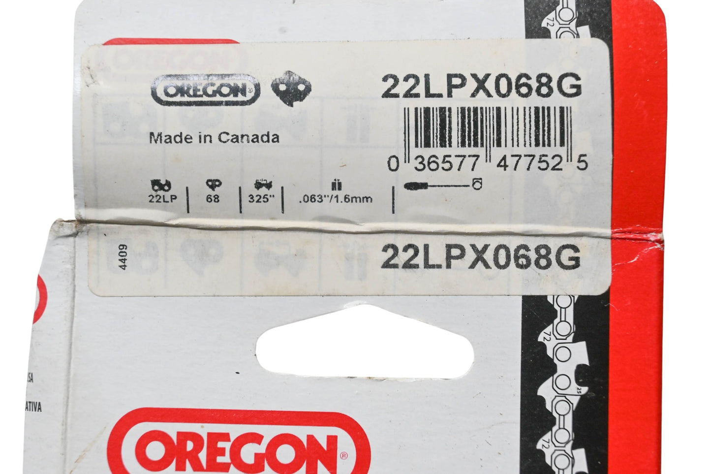 Oregon 22LPX068G Saw Chain 68 Link 3/8" Pitch .063" Gauge NOS