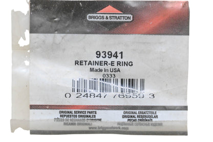New OEM Briggs & Stratton 93941 Retainer E-Ring NOS