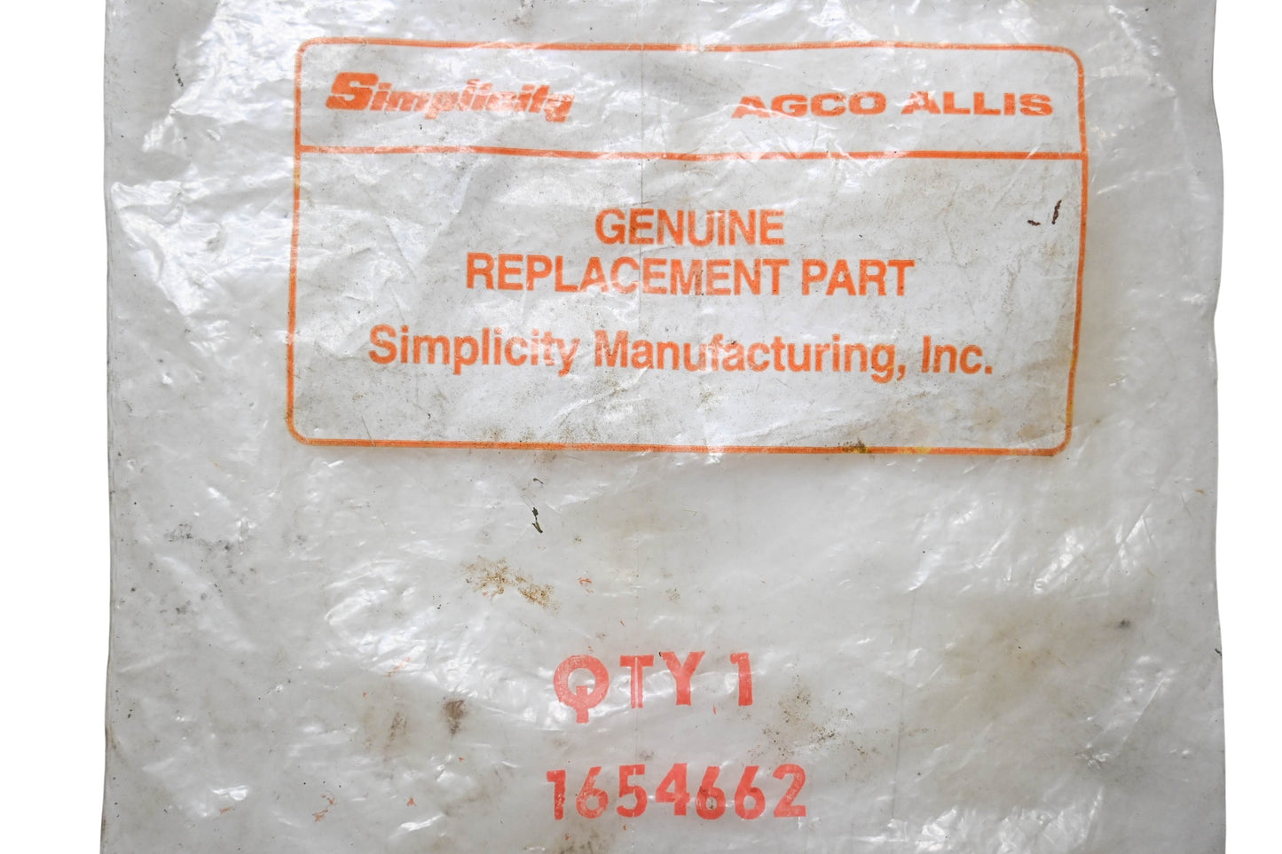 Simplicity 1654662SM Lens Gasket NOS