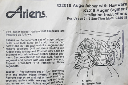Ariens 532018 Auger Kit NOS