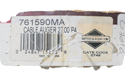 New OEM Briggs & Stratton 761590MA Auger Cable NOS