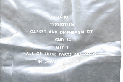 New OEM Echo 12530311520 Carburetor Gasket & Diaphragm Kit NOS