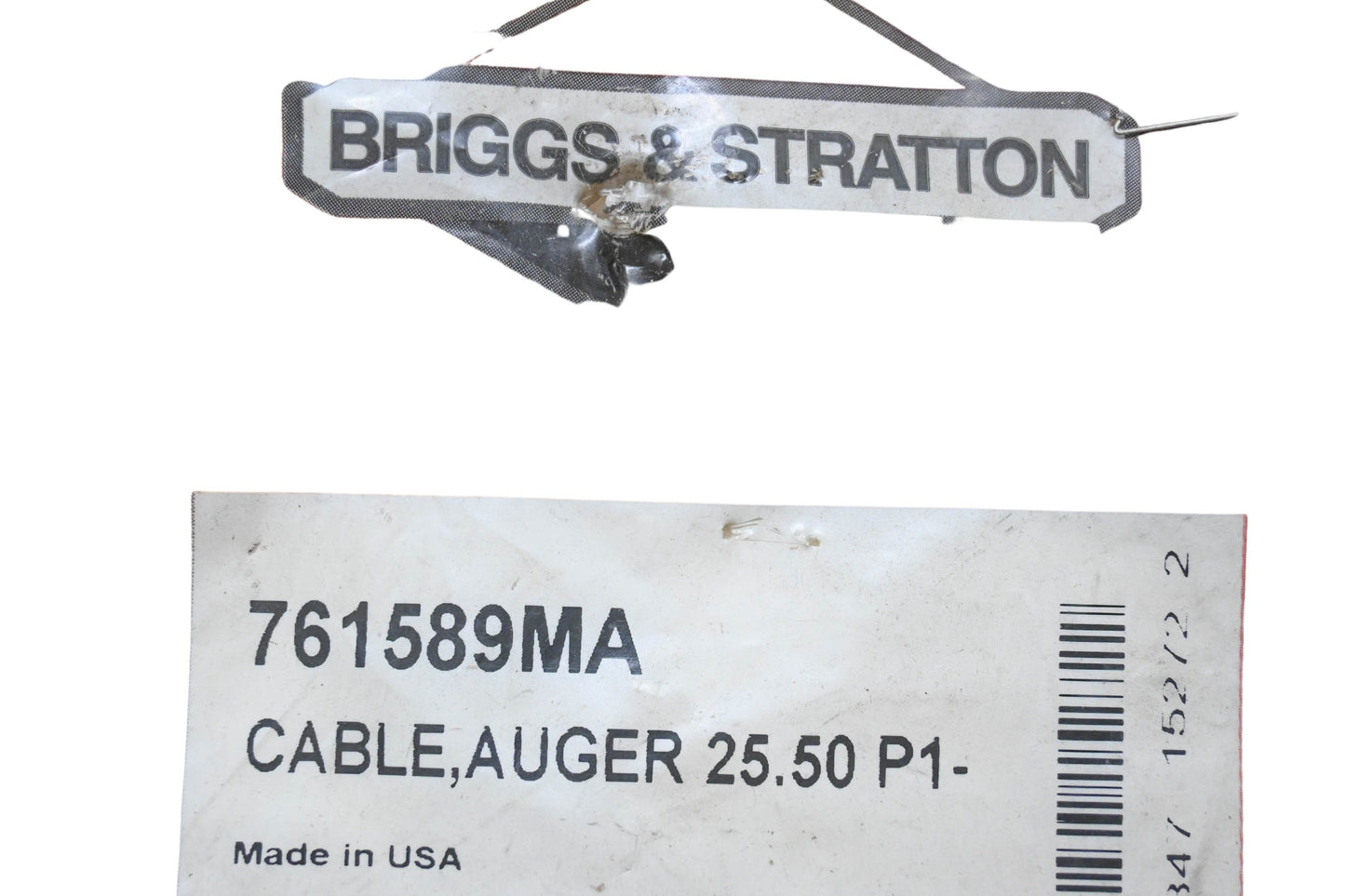 New OEM Briggs & Stratton 761589MA Auger Cable NOS