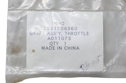 New OEM Echo 12531708360 Throttle Shaft Assembly NOS