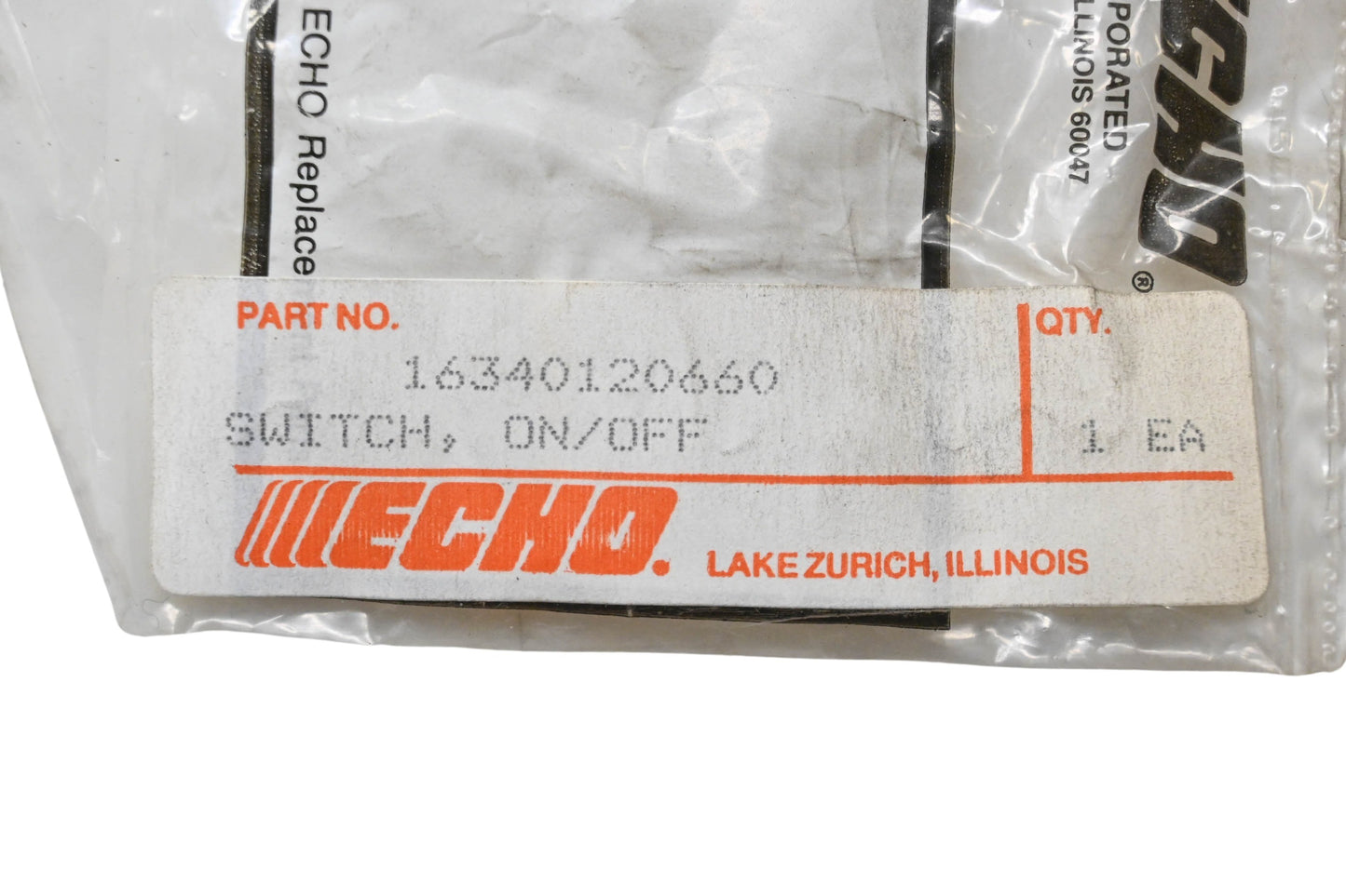 New OEM Echo 16340120660 On-Off Switch NOS