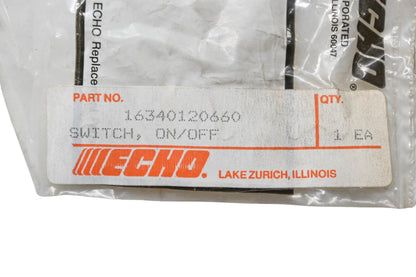 New OEM Echo 16340120660 On-Off Switch NOS