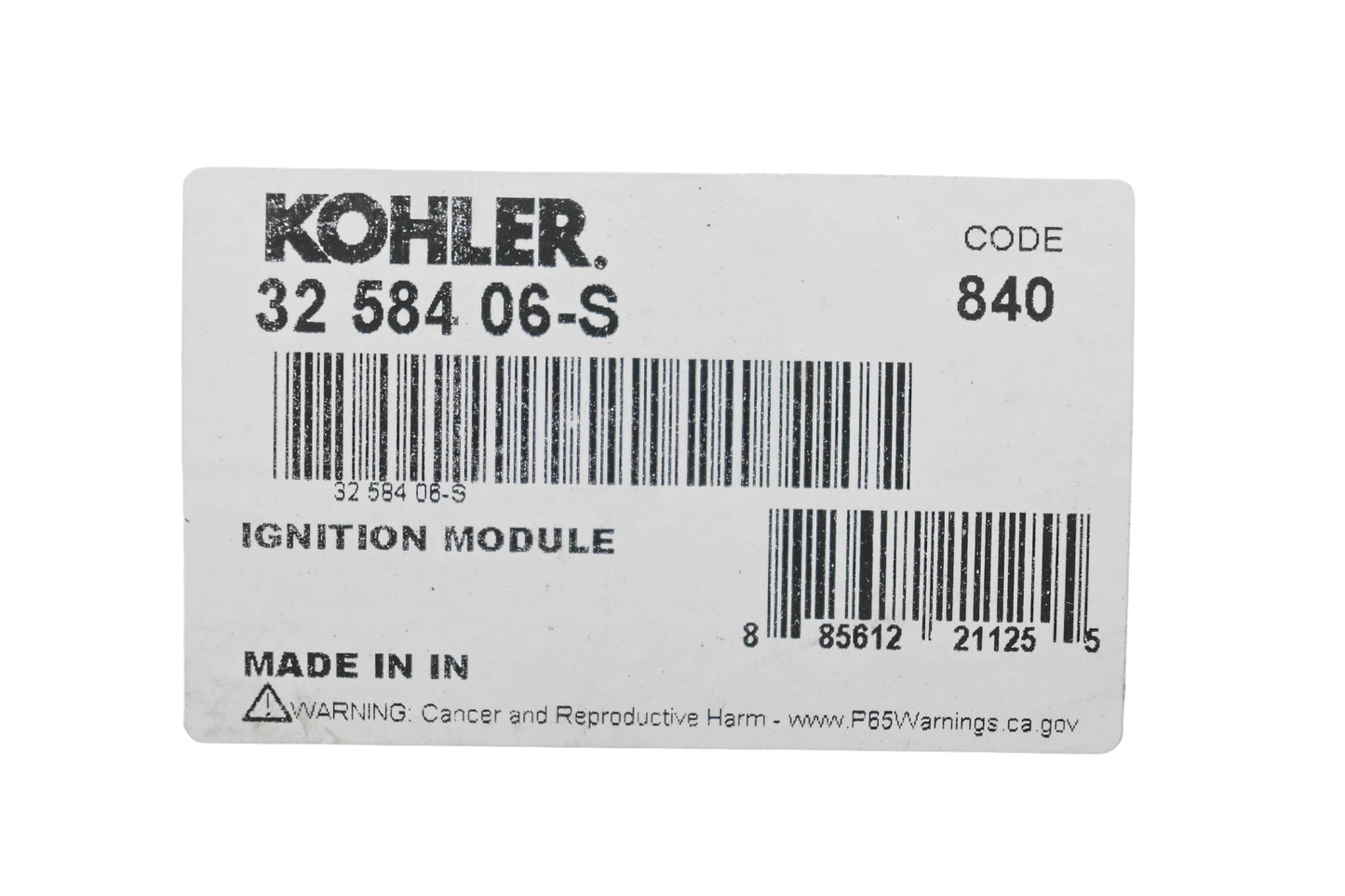 Kohler 32 584 06-S Ignition Module NOS