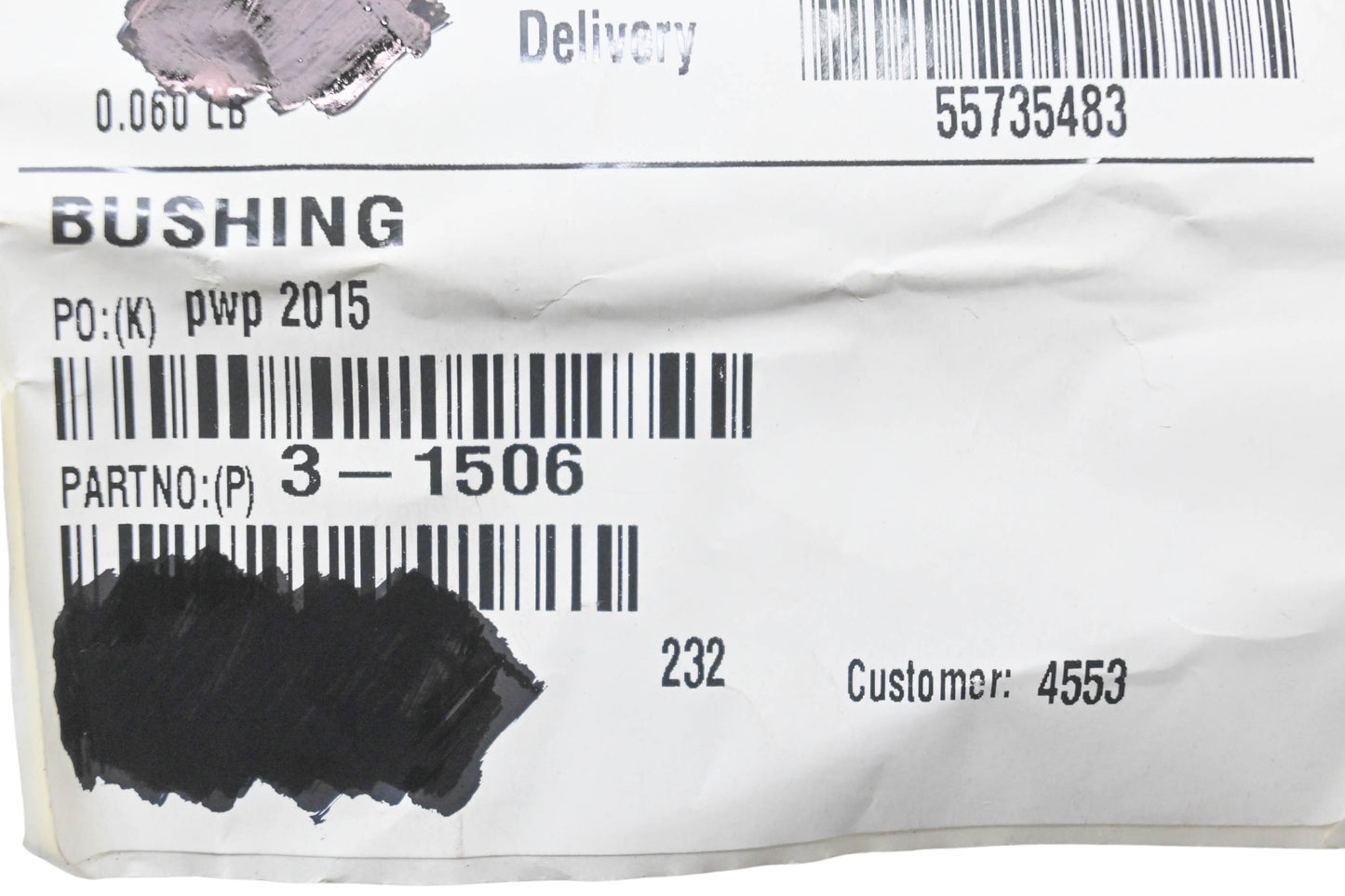 Toro 3-1506 Bushing NOS
