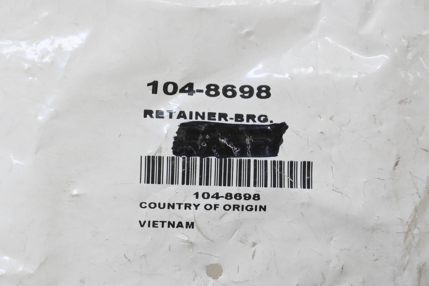 Toro 104-8698 Bearing Retainer NOS
