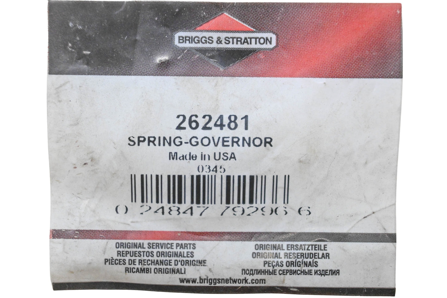 New OEM Briggs & Stratton 262481 Governor Spring NOS