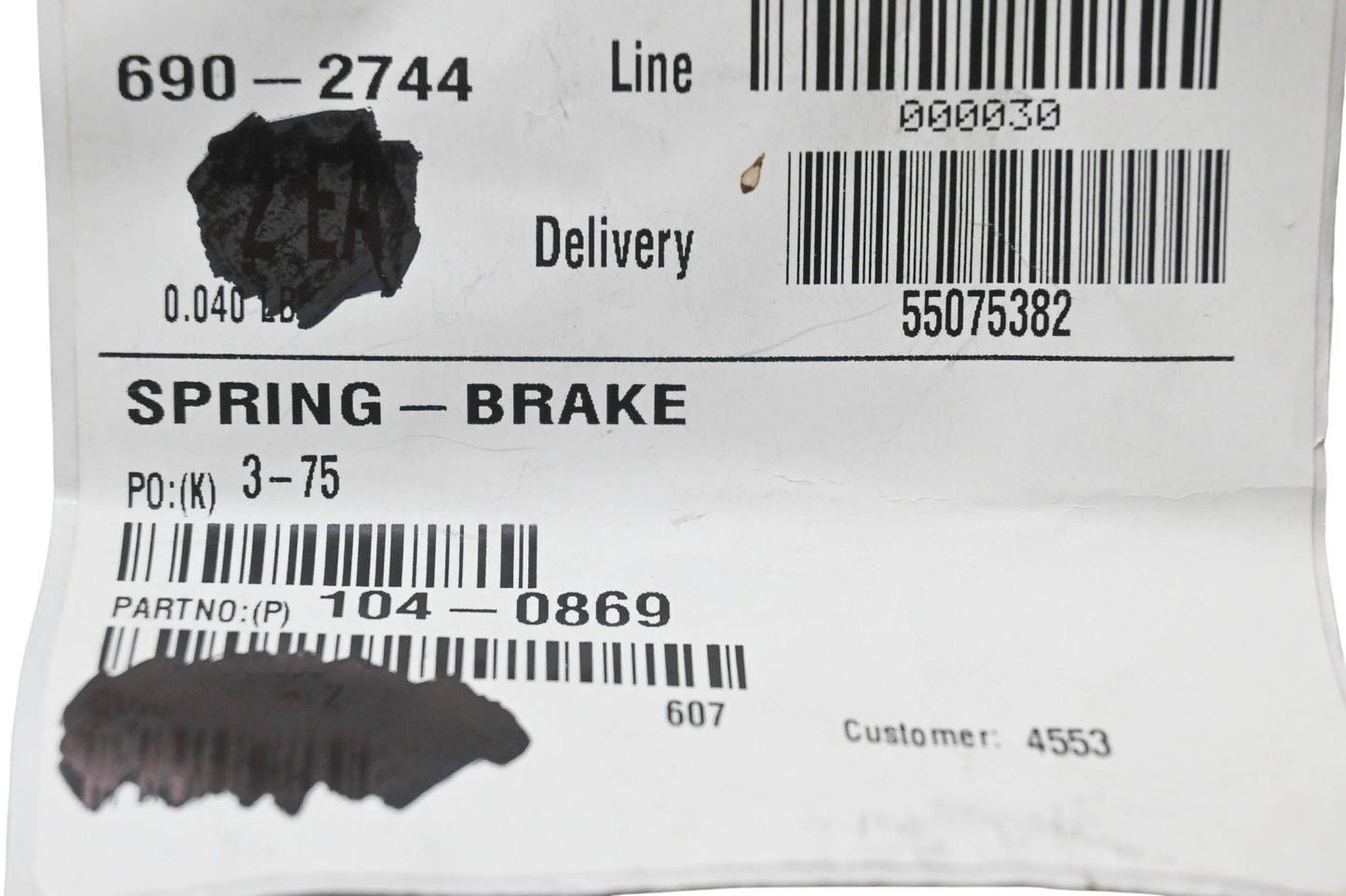 Toro 104-0869 Brake Spring NOS