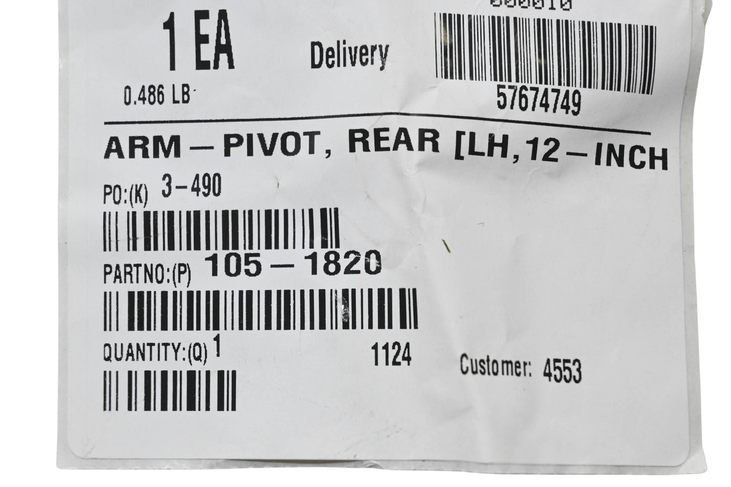 Toro 105-1820 Pivot Arm