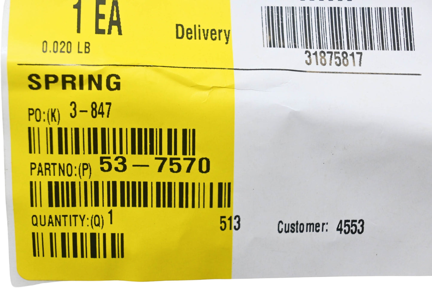 Toro 53-7570 Spring NOS