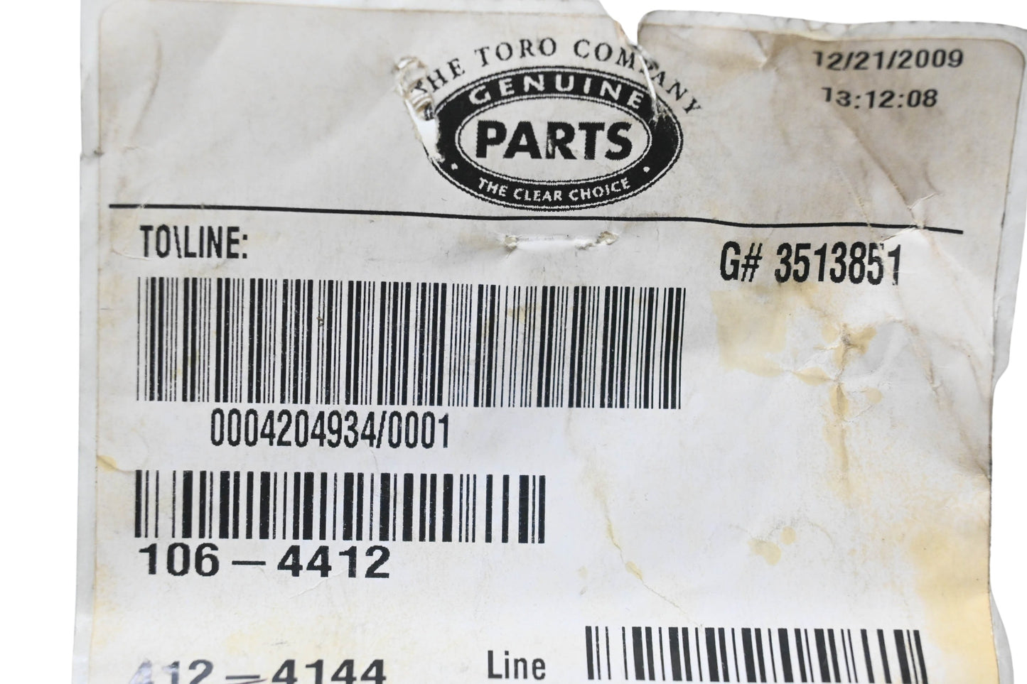 Toro 106-4412 Shoulder Screw NOS