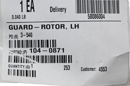 Toro 104-0871 Rotor Guard LH NOS