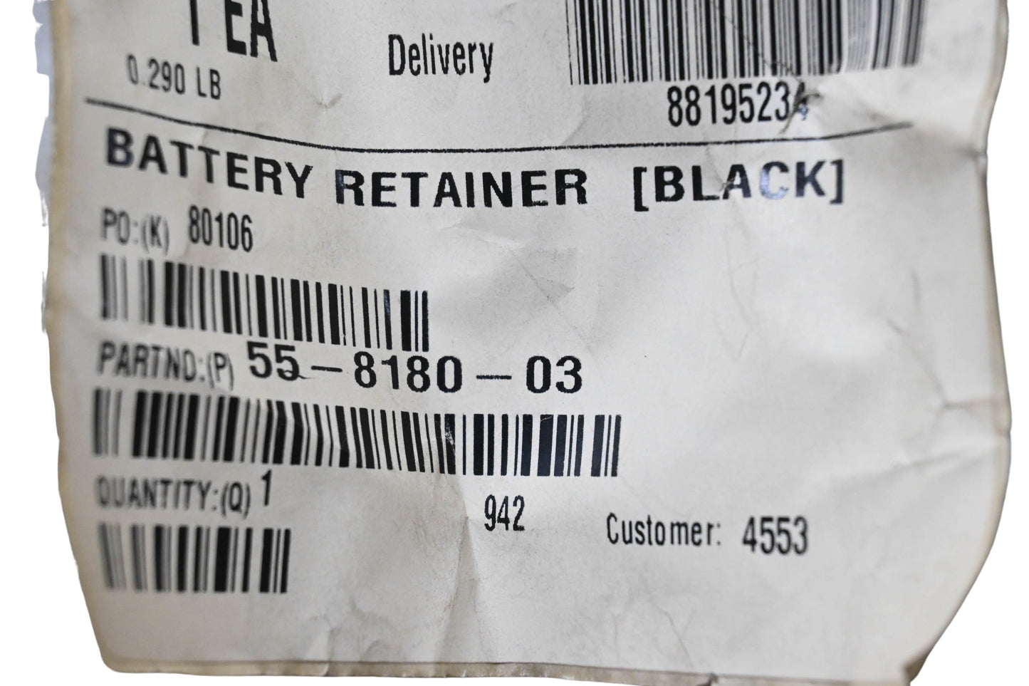 Toro 55-8180-03 Battery Retainer NOS
