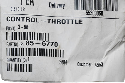 Toro 85-6770 Throttle Control NOS