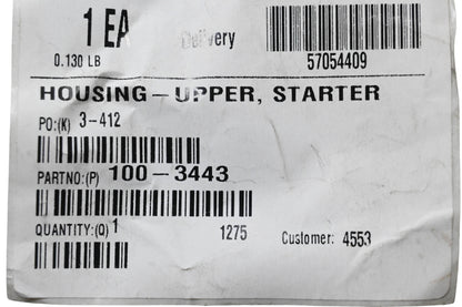 Toro 100-3443 Upper Starter Housing NOS