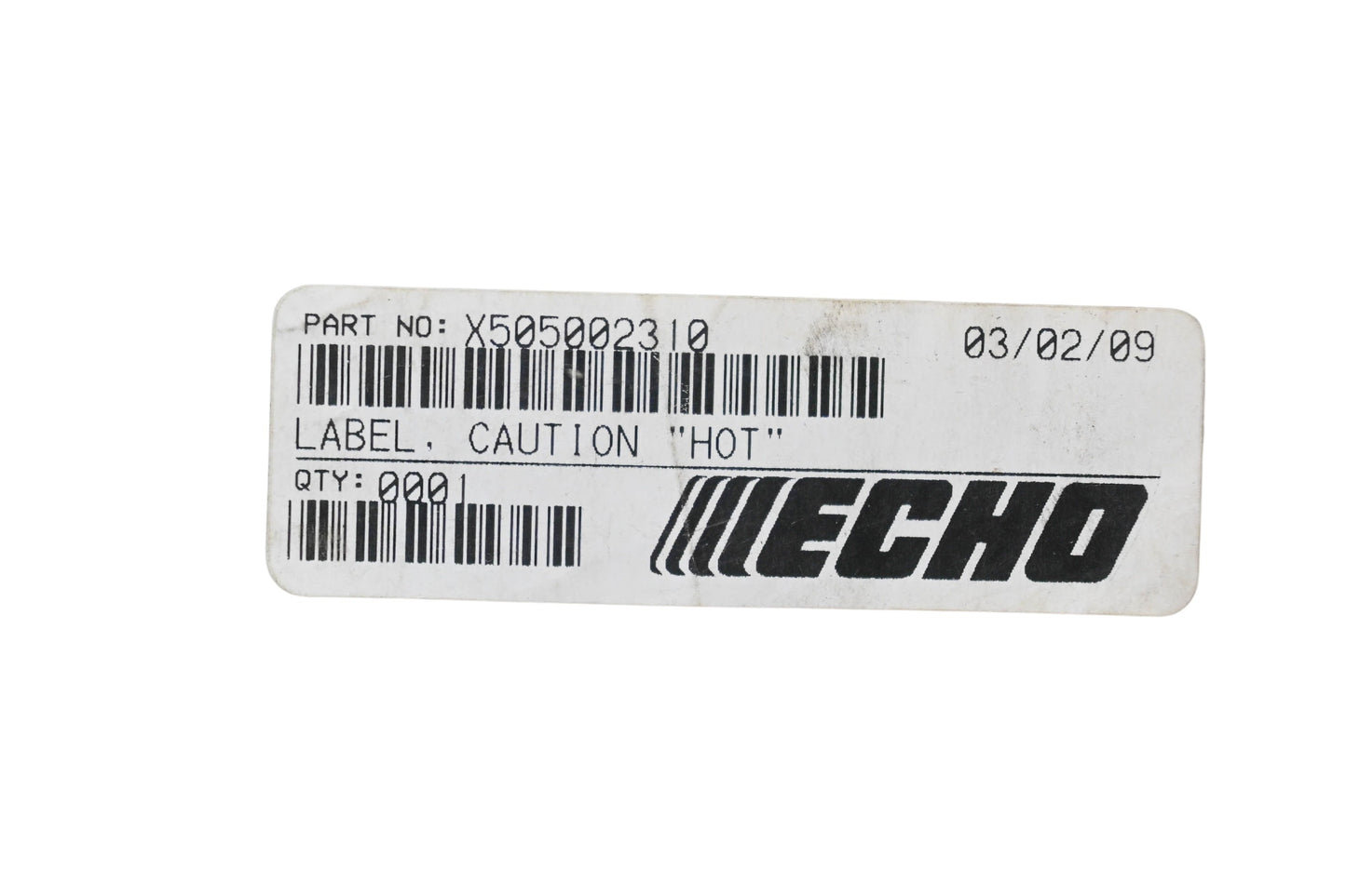 New OEM Echo X505002310 Caution Hot Label NOS