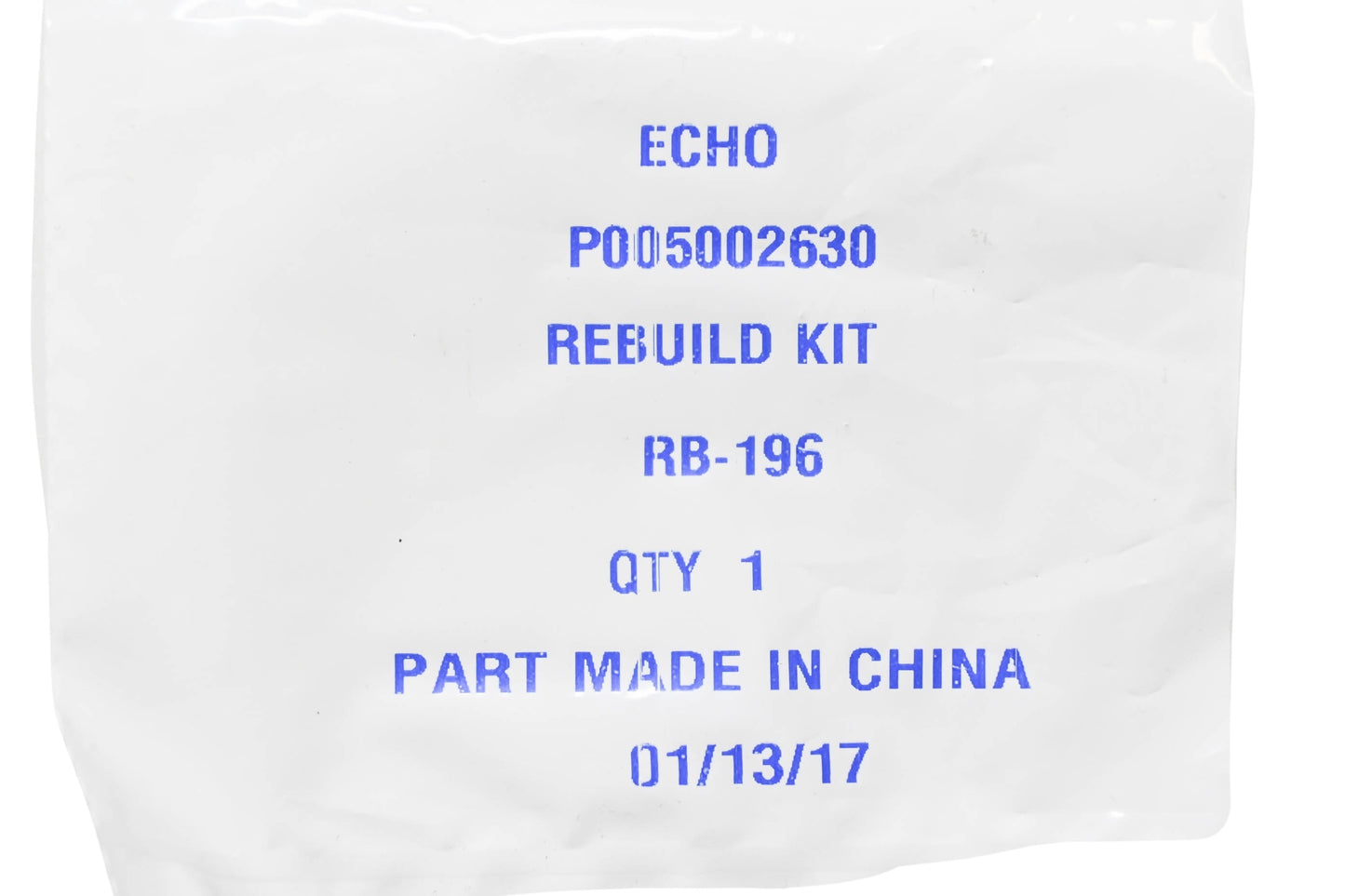 New OEM Echo P005002630, RB-196 Rebuild Kit NOS