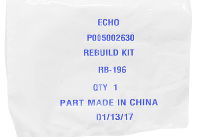 New OEM Echo P005002630, RB-196 Rebuild Kit NOS