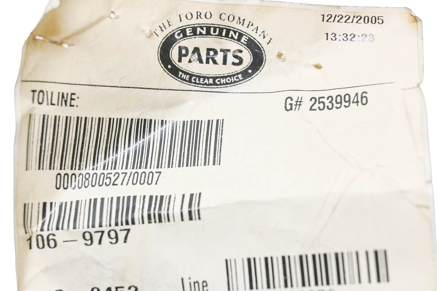 Toro 106-9797 Pulley Retainer NOS