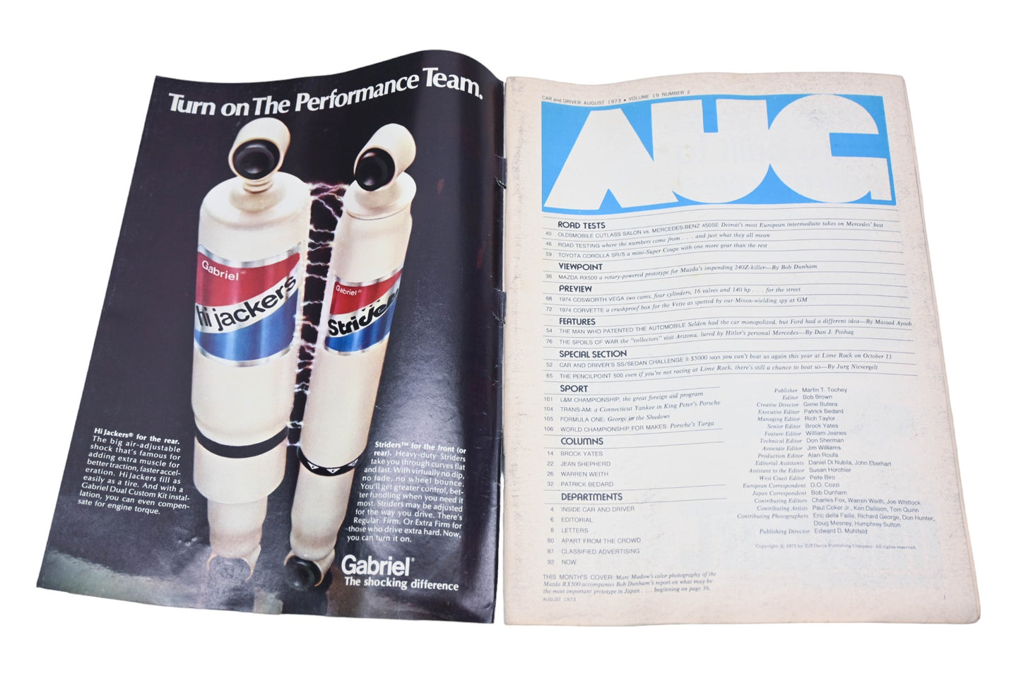 Car And Driver MD038-32 August 1973 Magazine