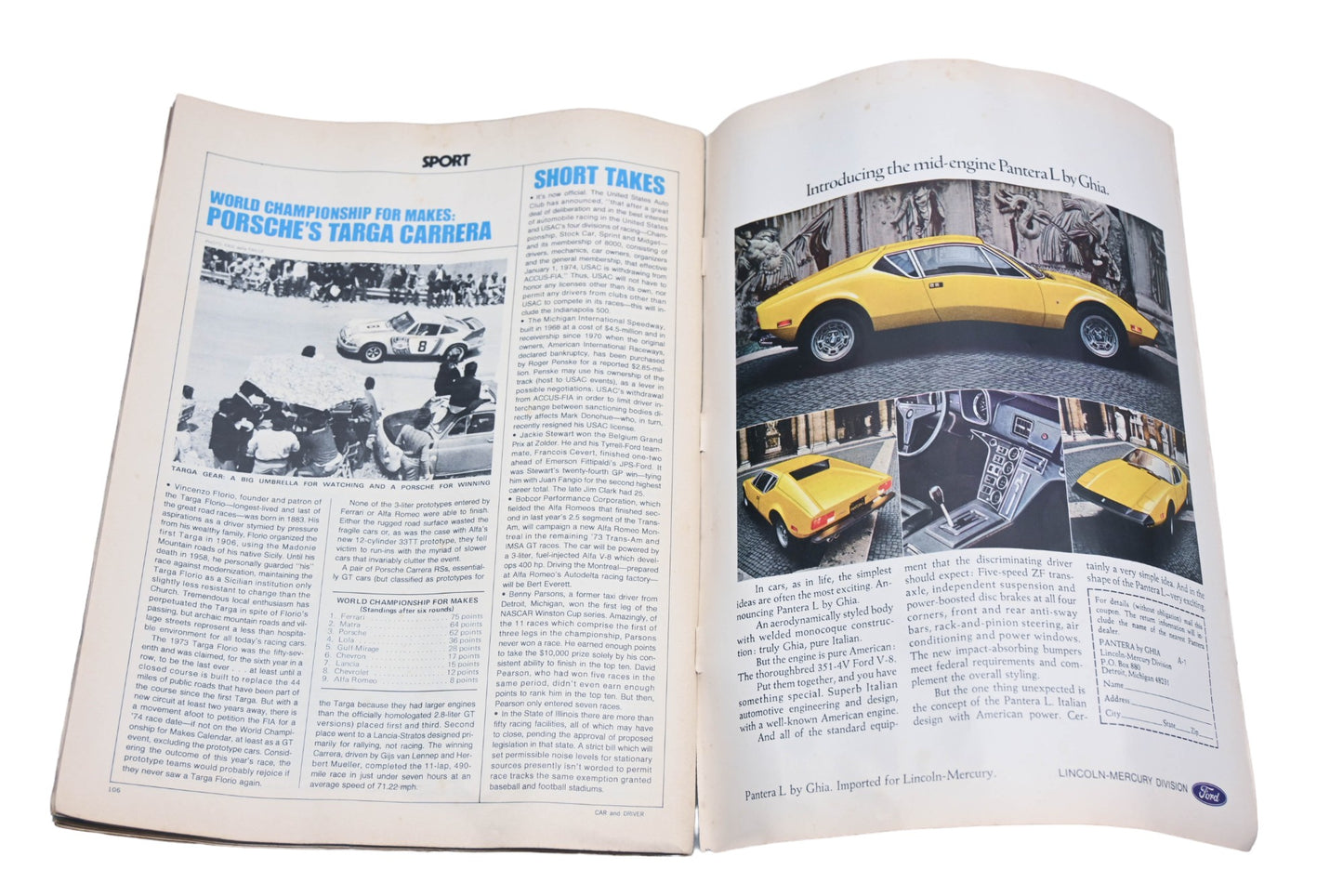 Car And Driver MD038-32 August 1973 Magazine