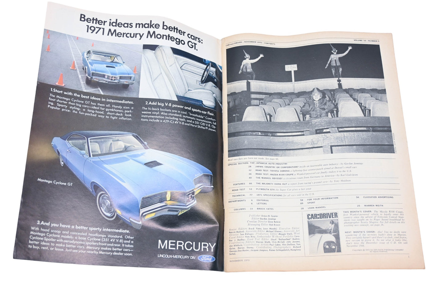 Car And Driver MD038-36 November 1970 Magazine