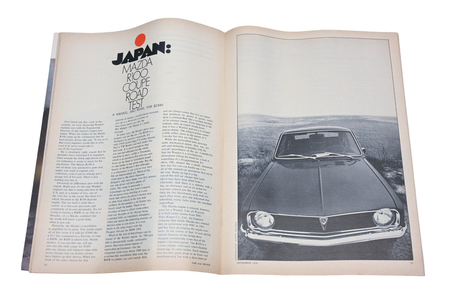 Car And Driver MD038-36 November 1970 Magazine