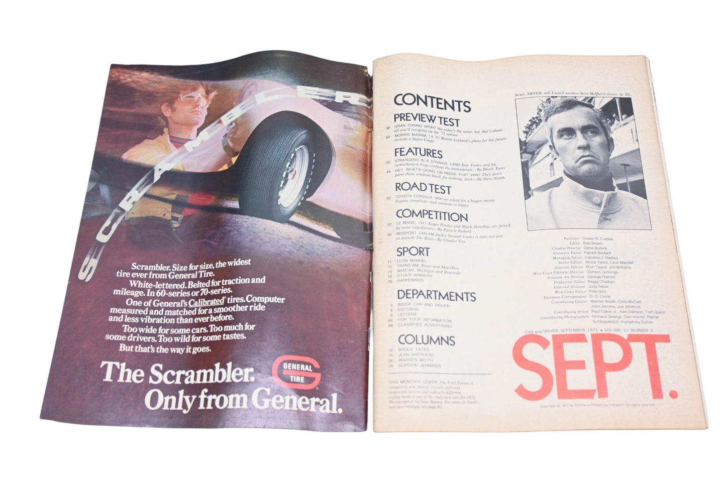Car And Driver MD038-37 September 1971 Magazine